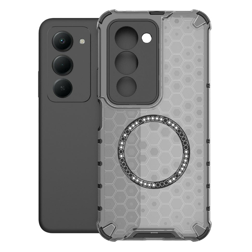 Θήκη MagSafe για Xiaomi Redmi 15 5G / 15 4G, Techsuit, HoneyComb Shield, Μαύρη