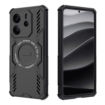 MagSafe Case for Xiaomi Redmi Note 14 4G (Regional), Techsuit, ArmorMag, Black