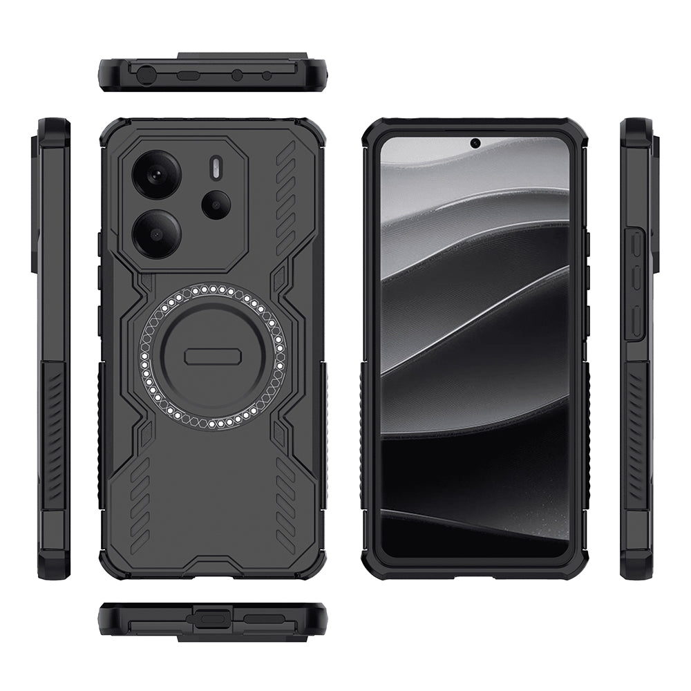 MagSafe Case for Xiaomi Redmi Note 14 4G (Regional), Techsuit, ArmorMag, Black