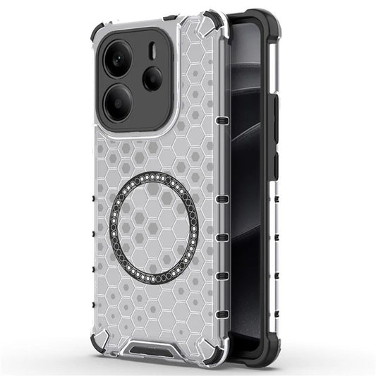 Θήκη MagSafe για Xiaomi Redmi Note 14 4G (Περιφερειακή), Techsuit, HoneyComb Shield, Λευκή