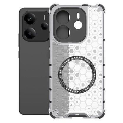 Θήκη MagSafe για Xiaomi Redmi Note 14 4G (Περιφερειακή), Techsuit, HoneyComb Shield, Λευκή