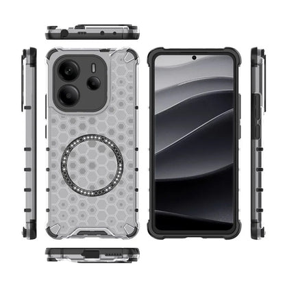 Θήκη MagSafe για Xiaomi Redmi Note 14 4G (Περιφερειακή), Techsuit, HoneyComb Shield, Λευκή