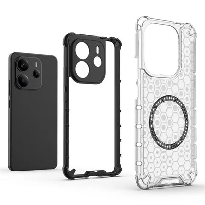 Θήκη MagSafe για Xiaomi Redmi Note 14 4G (Περιφερειακή), Techsuit, HoneyComb Shield, Μαύρη