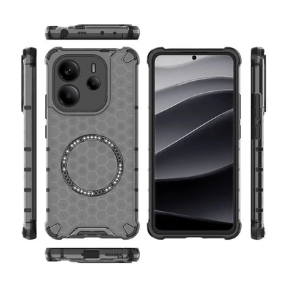 Θήκη MagSafe για Xiaomi Redmi Note 14 4G (Περιφερειακή), Techsuit, HoneyComb Shield, Μαύρη