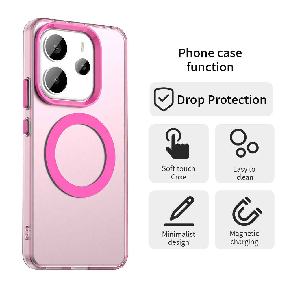 Θήκη MagSafe για Xiaomi Redmi Note 14 4G (Standard), Techsuit, CandyCase, Ροζ