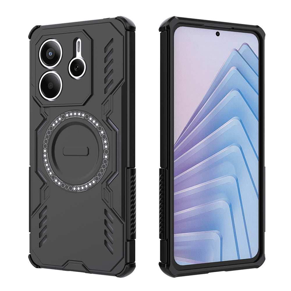 MagSafe Case for Xiaomi Redmi Note 14 5G, Techsuit, ArmorMag, Black