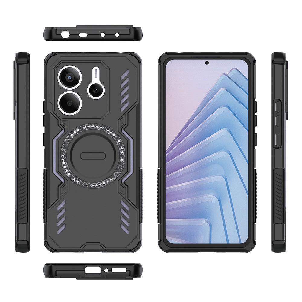 MagSafe Case for Xiaomi Redmi Note 14 5G, Techsuit, ArmorMag, Black