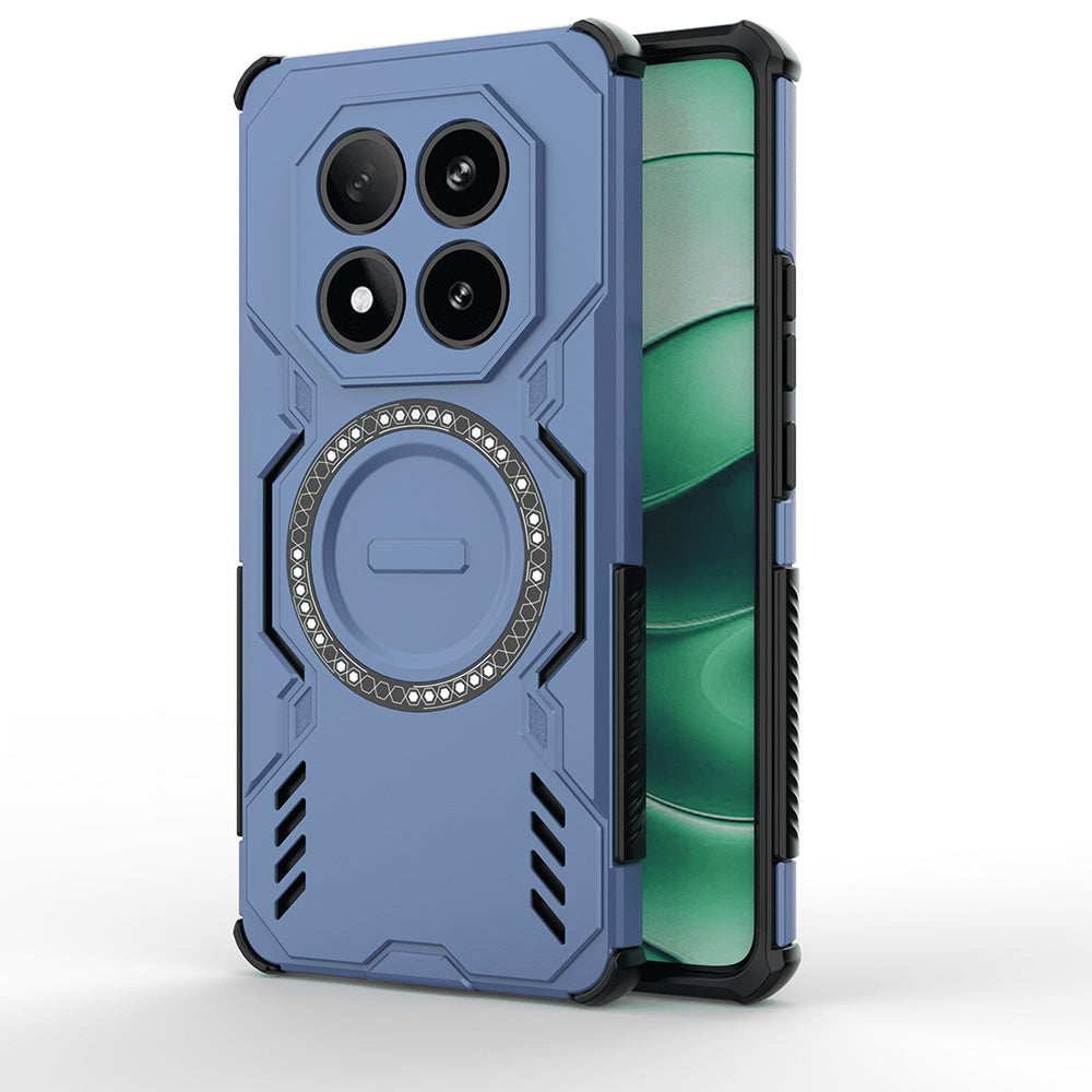 MagSafe Case for Xiaomi Redmi Note 14 Pro 4G, Techsuit, ArmorMag, Blue