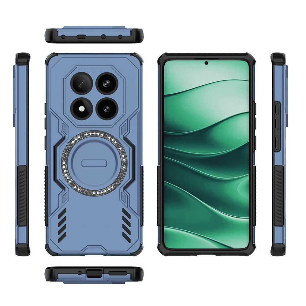 MagSafe Case for Xiaomi Redmi Note 14 Pro 4G, Techsuit, ArmorMag, Blue