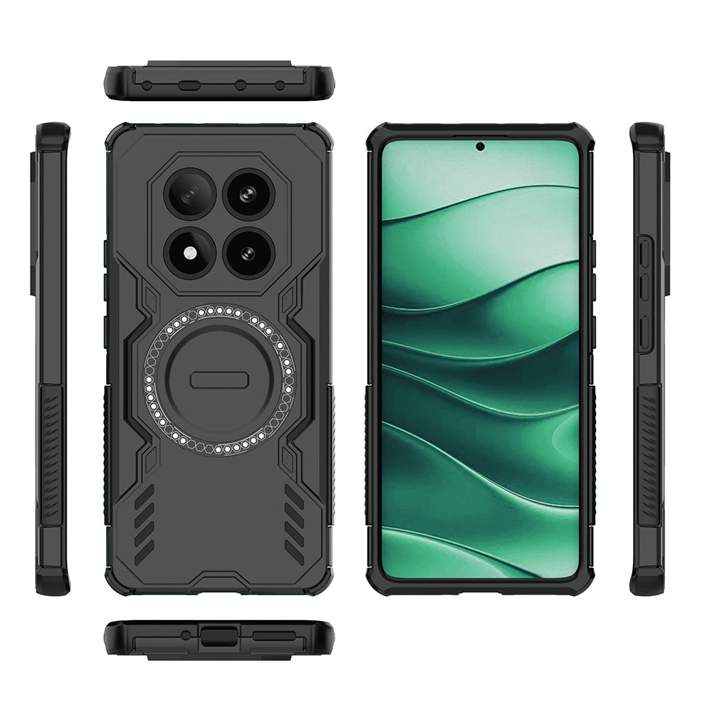 MagSafe Case for Xiaomi Redmi Note 14 Pro 4G, Techsuit, ArmorMag, Black