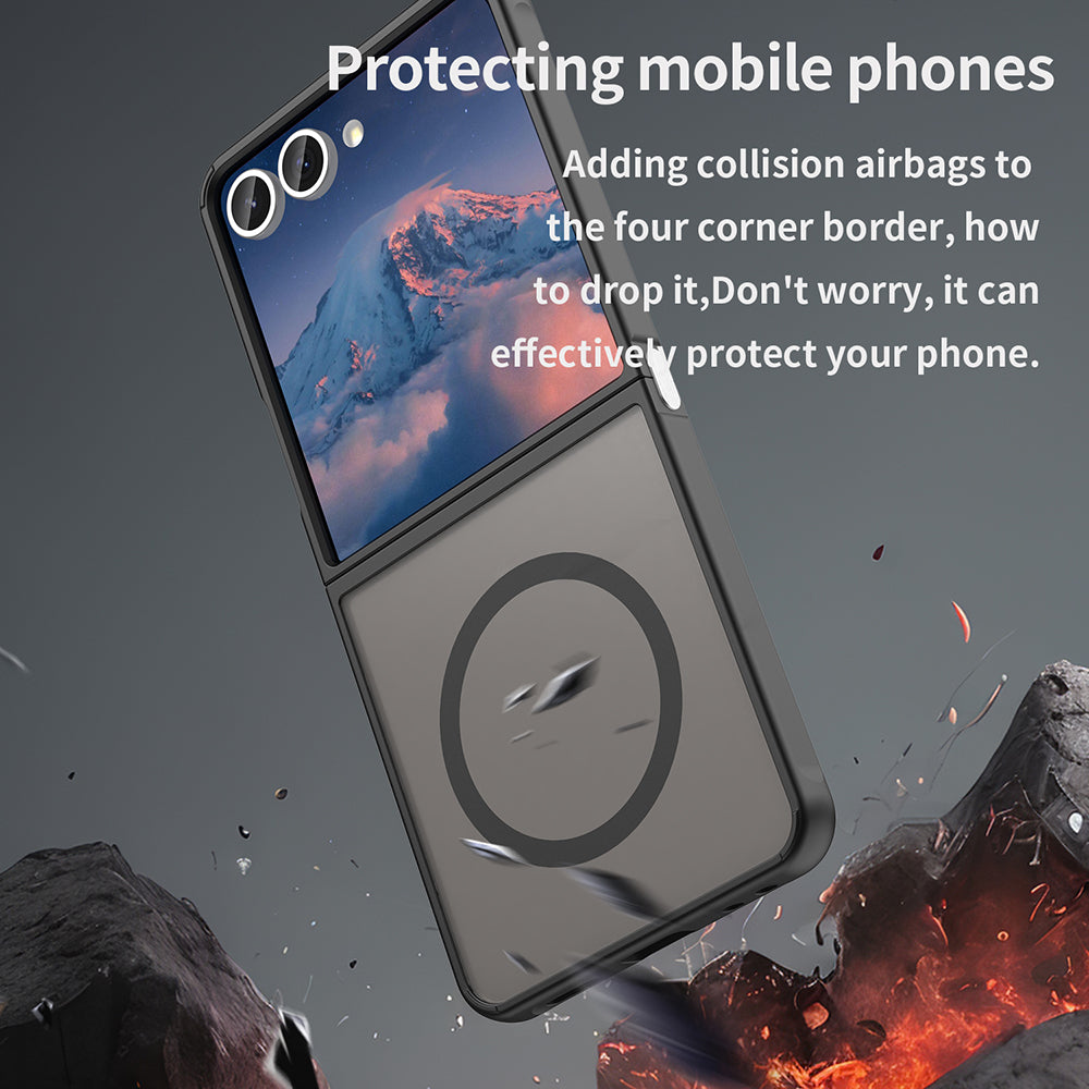 Θήκη MagSafe για Samsung Galaxy Z Flip7 F766, Techsuit, HaloFrost II, Μαύρο