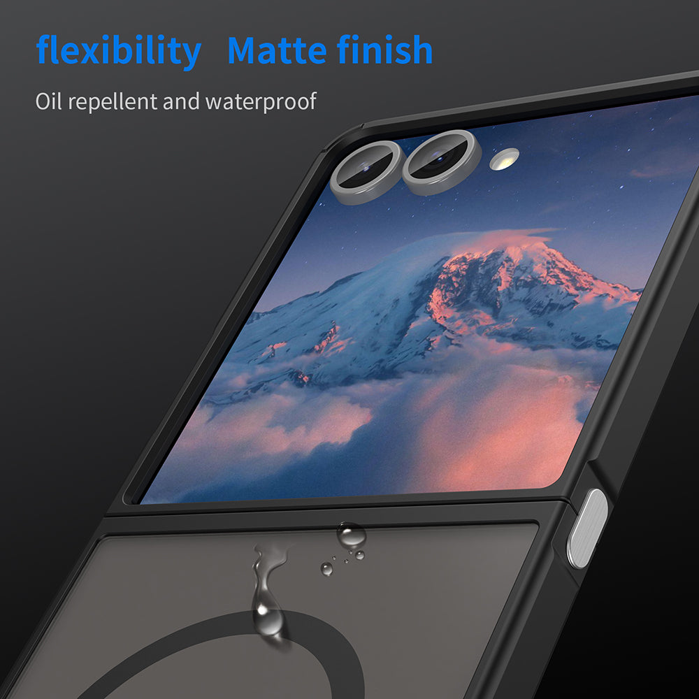 Θήκη MagSafe για Samsung Galaxy Z Flip7 F766, Techsuit, HaloFrost II, Μαύρο