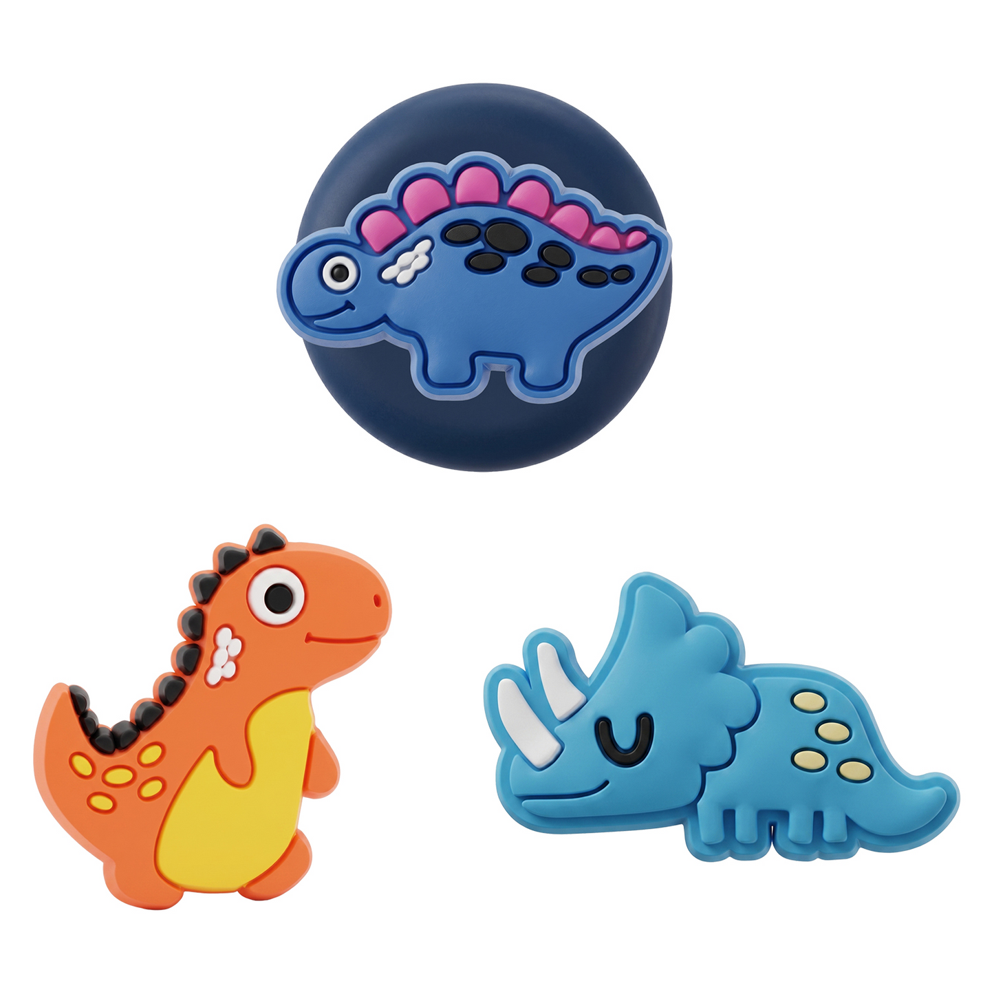 Θήκη OEM Dinosaur για Apple AirTag, Σετ 3 τεμαχίων, Πολύχρωμο