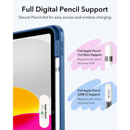 Θήκη για Apple iPad (2025) / (2022), ESR, Flip Hybrid, Μπλε