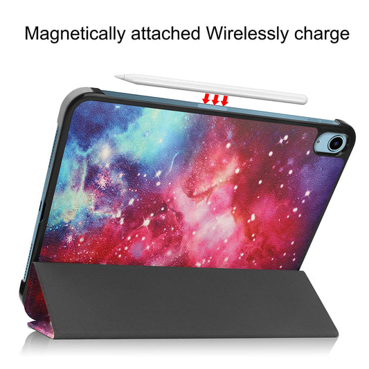 Case for Apple iPad (2025) / (2022), Techsuit, FoldPro Galaxy, Multicolor