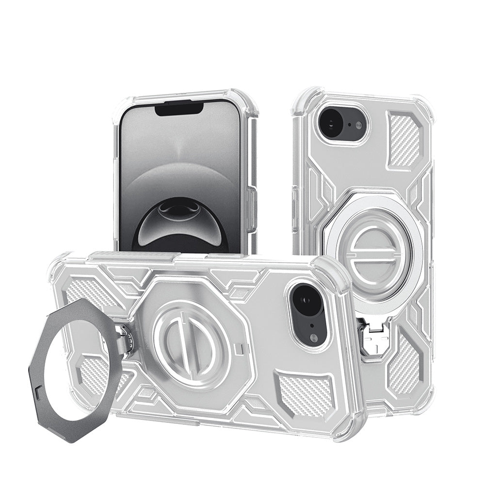 Θήκη για Apple iPhone 17e / 16e, Techsuit, Carbon Shield Pro, Λευκό