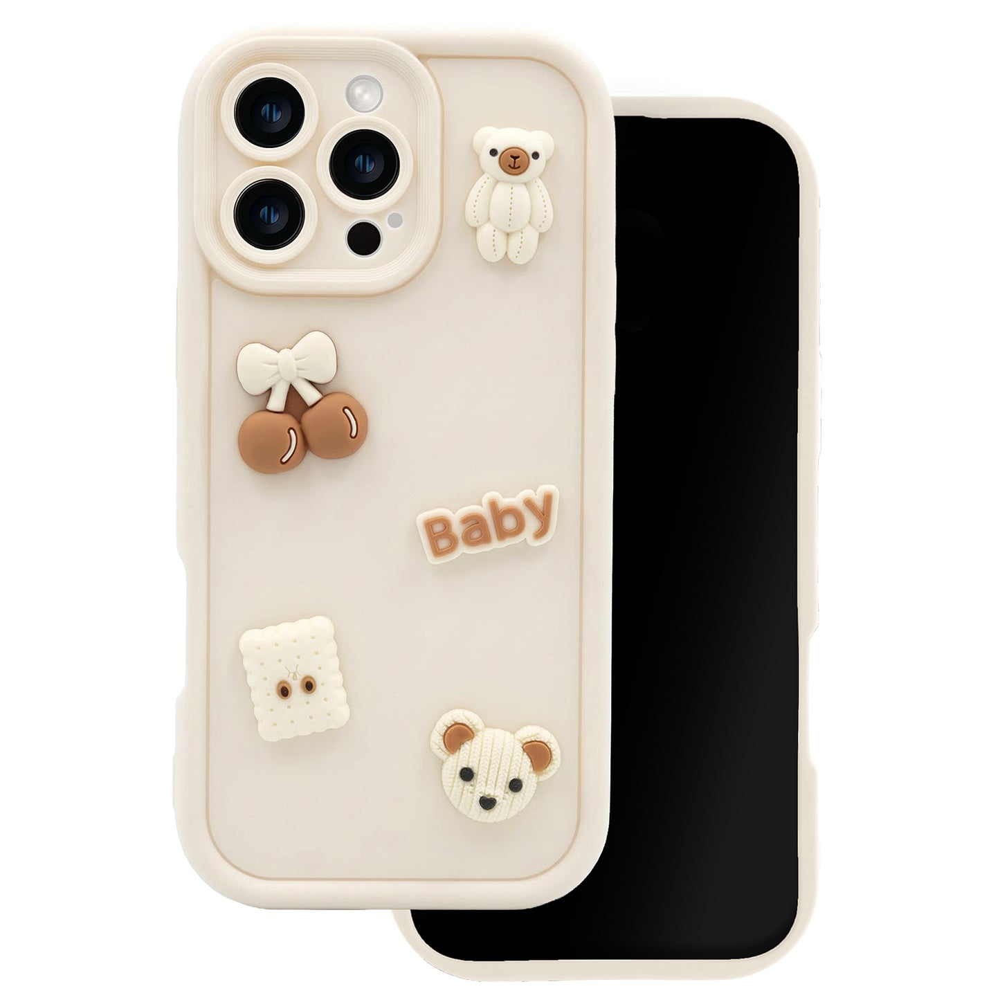 Θήκη για Apple iPhone 14, OEM, Ultra Trendy 3D Bear, Μπεζ