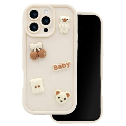 Θήκη για Apple iPhone 14, OEM, Ultra Trendy 3D Bear, Μπεζ