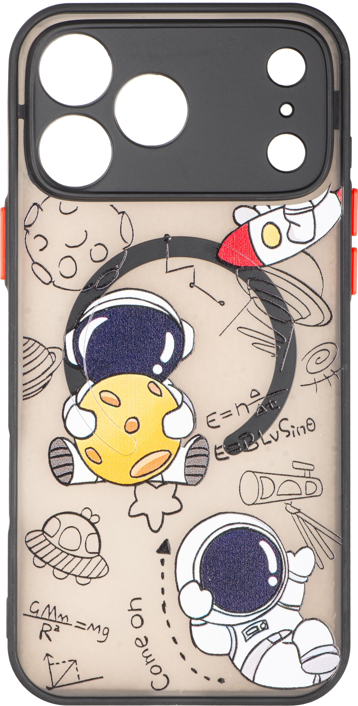 Case for Apple iPhone 17 Pro Max, OEM, Hugging the Moon, Multicolor