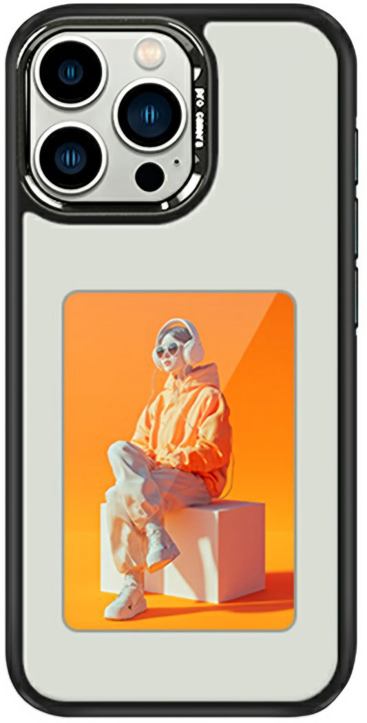 Case for Apple iPhone 16 Pro, OEM, Customized E-Ink Display (4inch), White