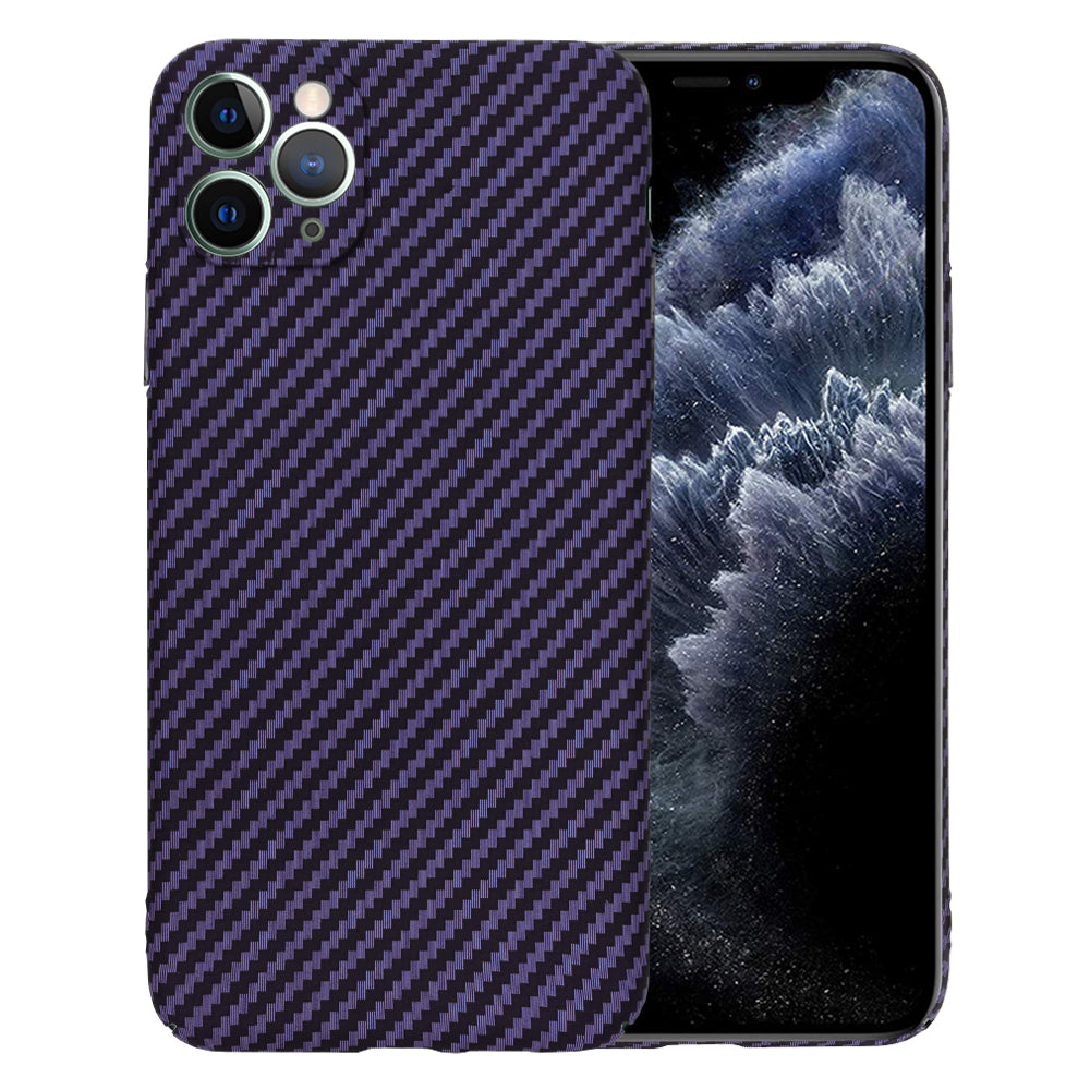 Case for Apple iPhone 11 Pro Max, Techsuit, Carbonite FiberShell, Purple