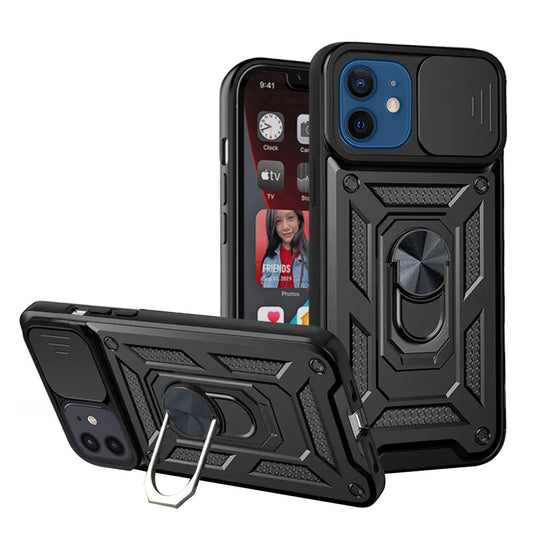 Θήκη για Apple iPhone 12 / 12 Pro, Techsuit, CamShield, Μαύρο