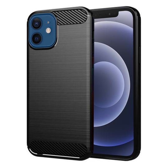 Θήκη για Apple iPhone 12 / 12 Pro, Techsuit, Carbon, Μαύρη