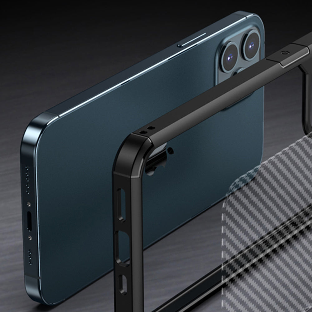Θήκη για Apple iPhone 12 / 12 Pro, Techsuit, CarbonFuse, Μαύρο