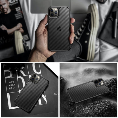 Θήκη για Apple iPhone 12 / 12 Pro, Techsuit, CarbonFuse, Μαύρο