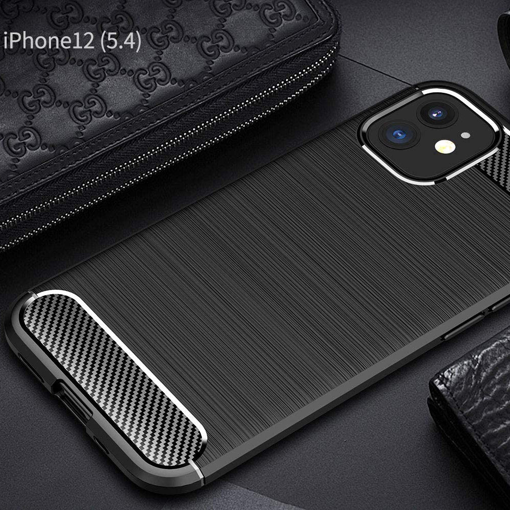 Case for Apple iPhone 12 mini, Techsuit, Carbon, Black