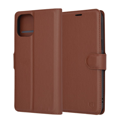 Θήκη για Apple iPhone 12 Pro Max, Techsuit, Leather Folio, Καφέ