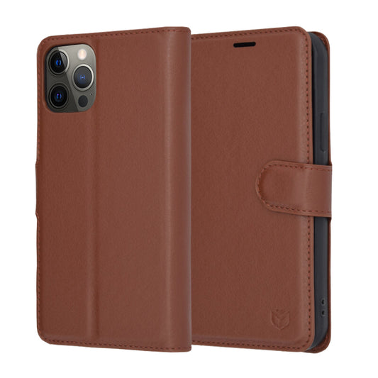 Θήκη για Apple iPhone 12 Pro, Techsuit, Leather Folio, Καφέ