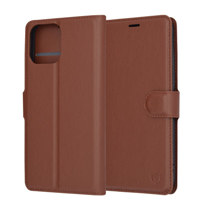 Θήκη για Apple iPhone 13 Pro Max, Techsuit, Leather Folio, Καφέ