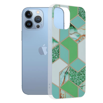 Case for Apple iPhone 13 Pro Max, Techsuit, Marble, Green