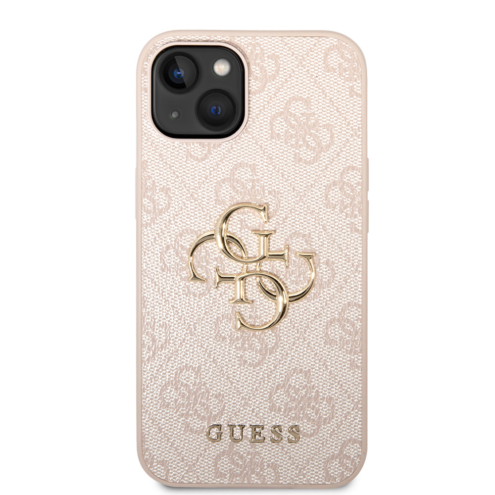 Case for Apple iPhone 14, Guess, 4G Metal Logo, Pink