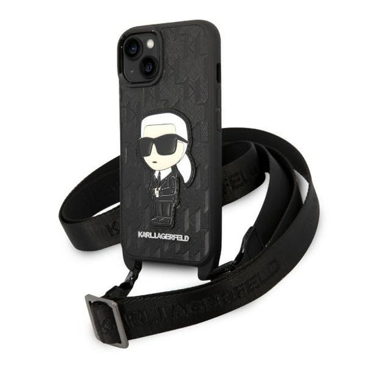 Θήκη για Apple iPhone 14, Karl Lagerfeld, Monogram Ikonik Karl, Μαύρη