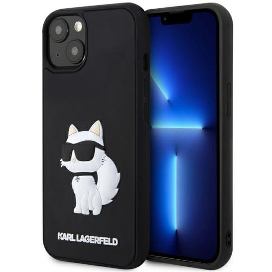 Θήκη για Apple iPhone 14 Plus, Karl Lagerfeld, 3D Rubber Choupette, Μαύρη