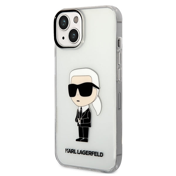 Θήκη για Apple iPhone 14 Plus, Karl Lagerfeld, Ikonik Karl, Διάφανη