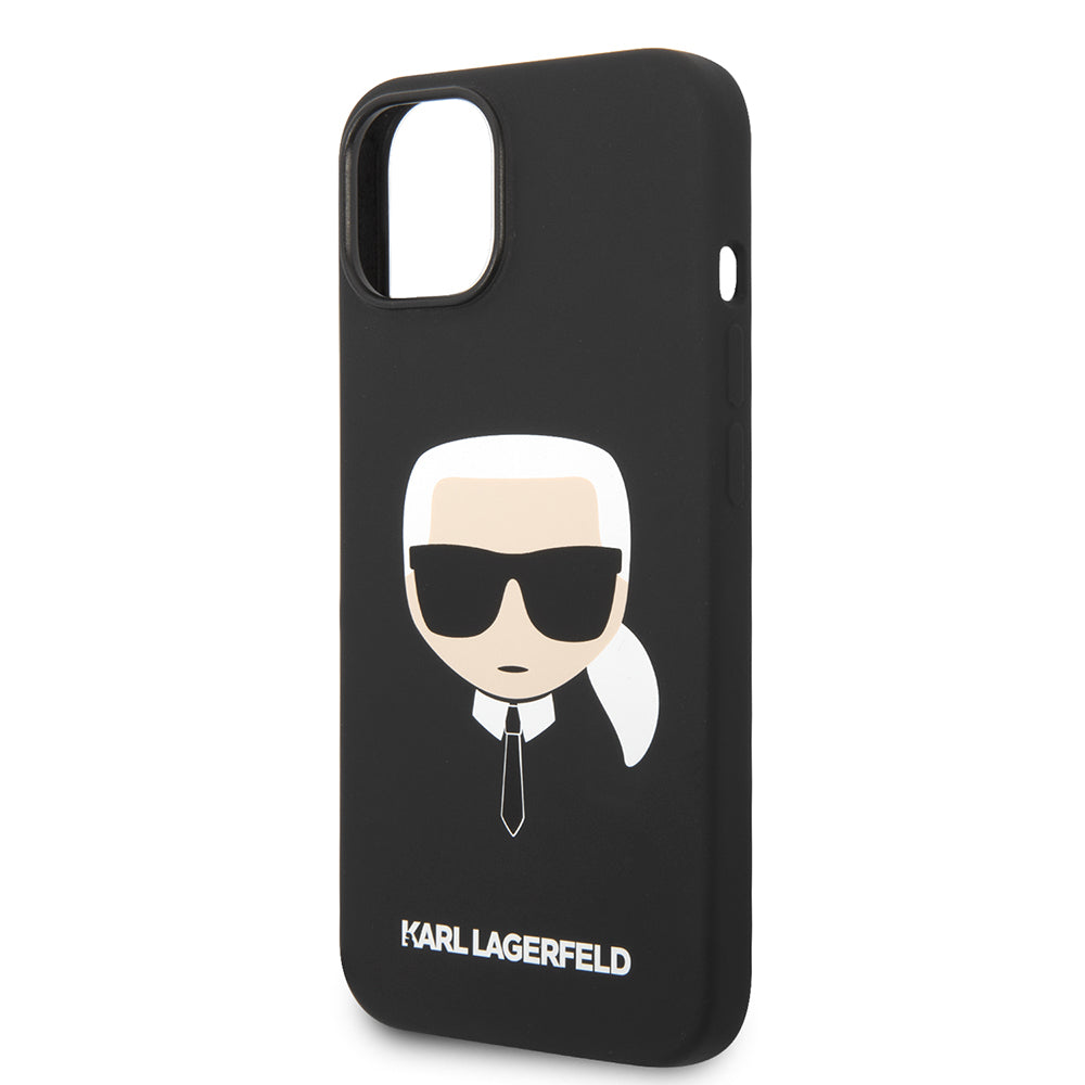 Θήκη για Apple iPhone 14 Plus, Karl Lagerfeld, Silicone Karl's Head, Μαύρη