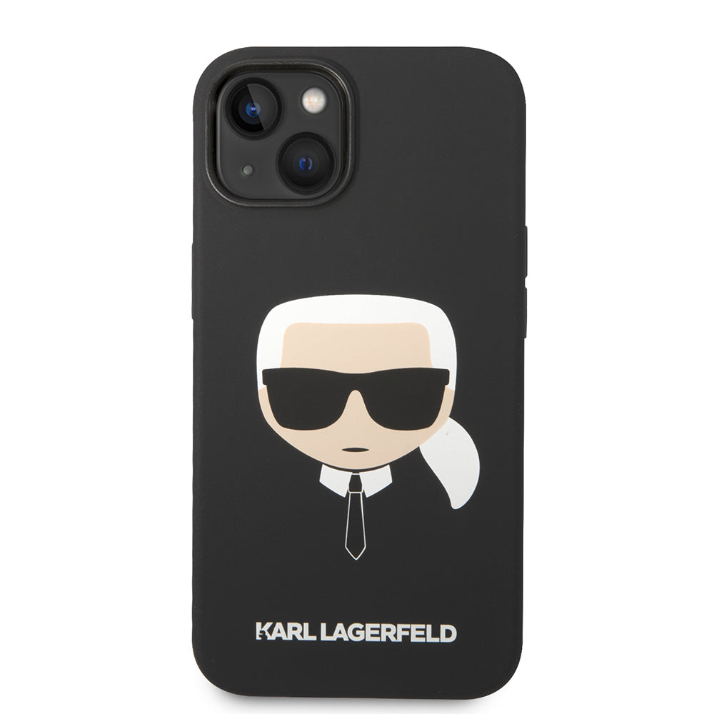 Θήκη για Apple iPhone 14 Plus, Karl Lagerfeld, Silicone Karl's Head, Μαύρη