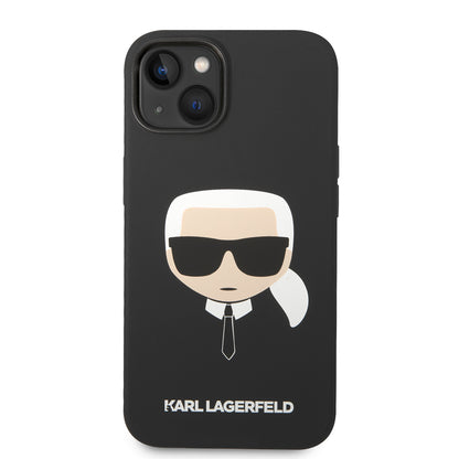 Θήκη για Apple iPhone 14 Plus, Karl Lagerfeld, Silicone Karl's Head, Μαύρη
