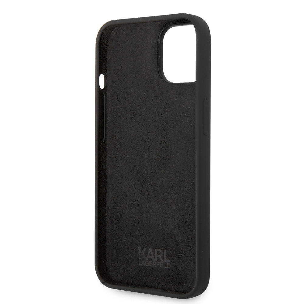 Θήκη για Apple iPhone 14 Plus, Karl Lagerfeld, Silicone Karl's Head, Μαύρη