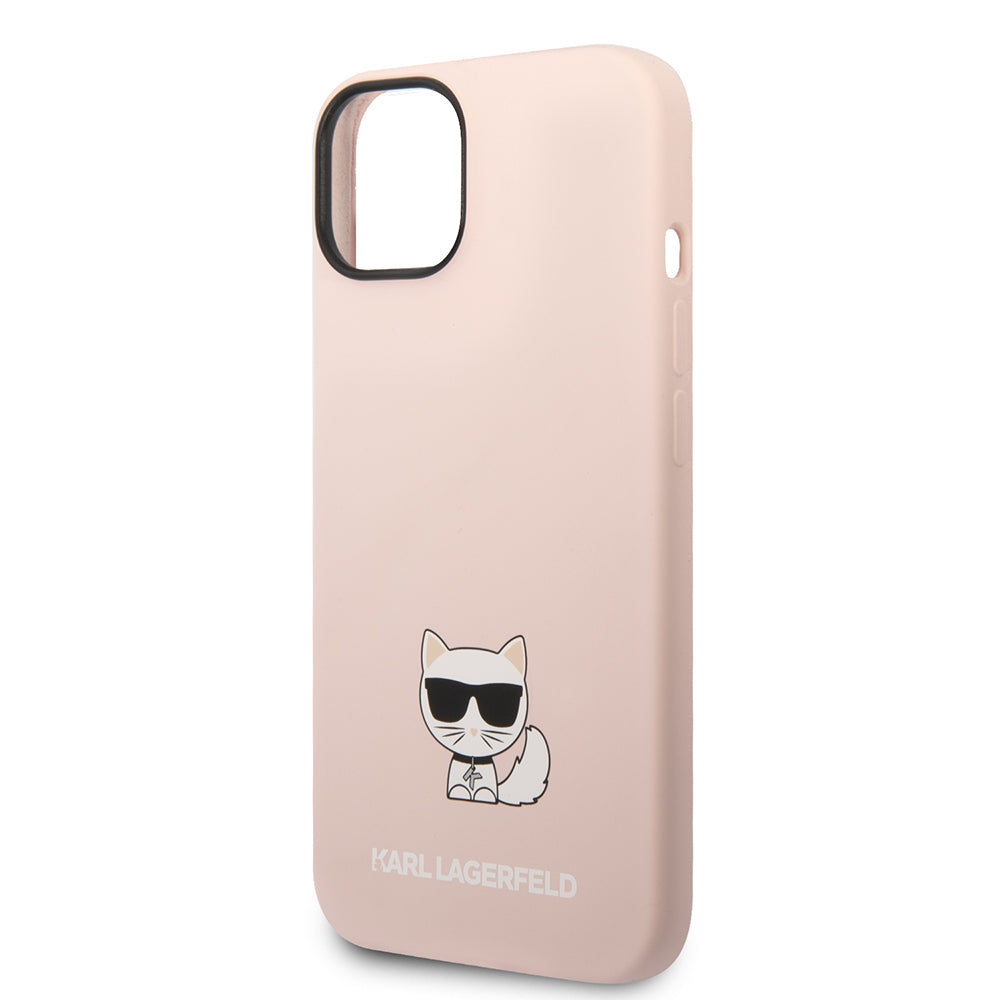 Θήκη για Apple iPhone 14 Plus, Karl Lagerfeld, Silicone Body Choupette, Ροζ
