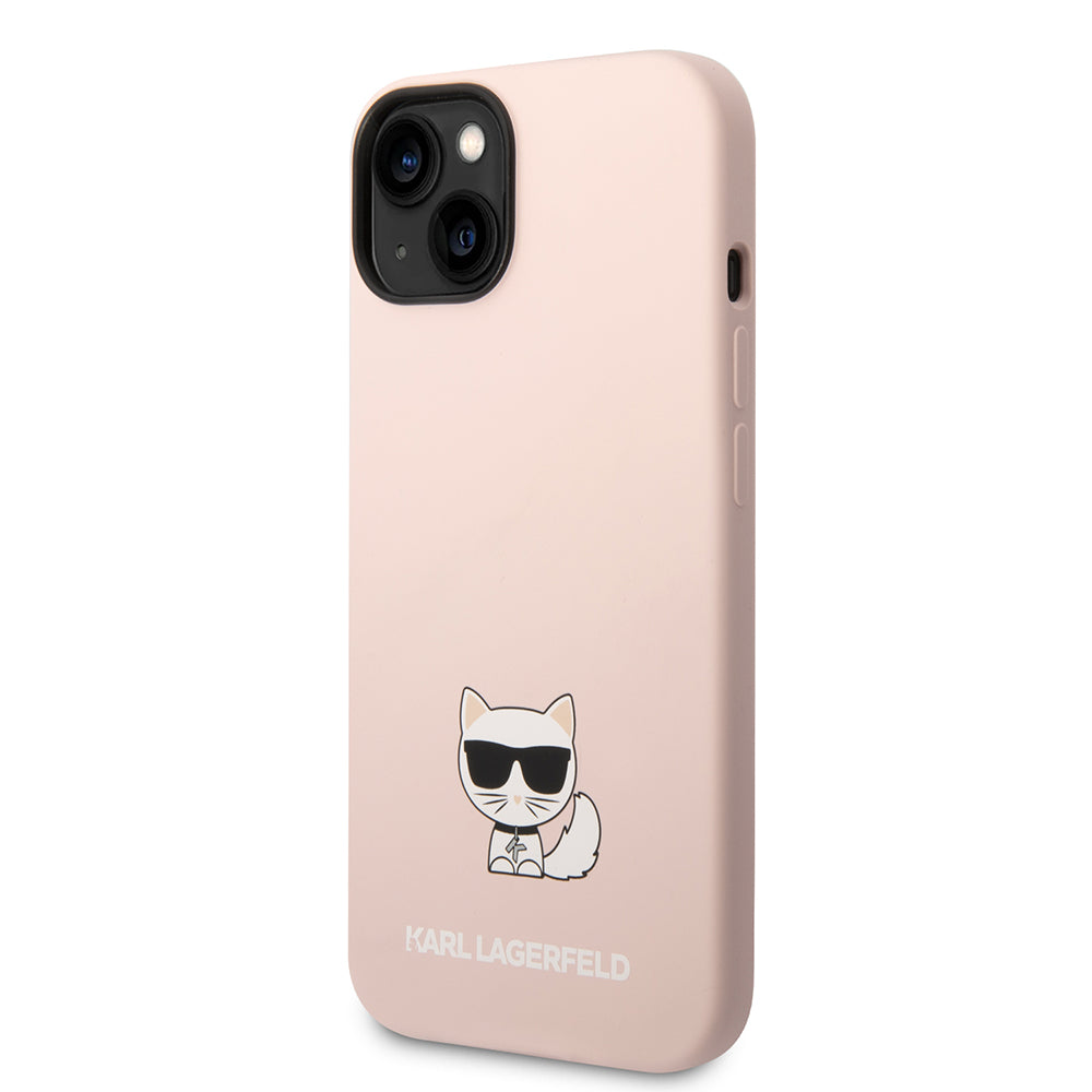 Θήκη για Apple iPhone 14 Plus, Karl Lagerfeld, Silicone Body Choupette, Ροζ