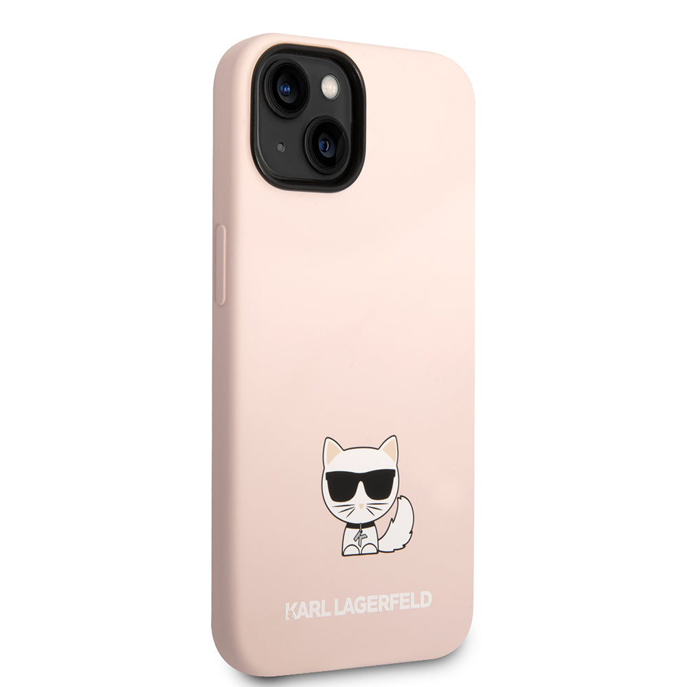 Θήκη για Apple iPhone 14 Plus, Karl Lagerfeld, Silicone Body Choupette, Ροζ
