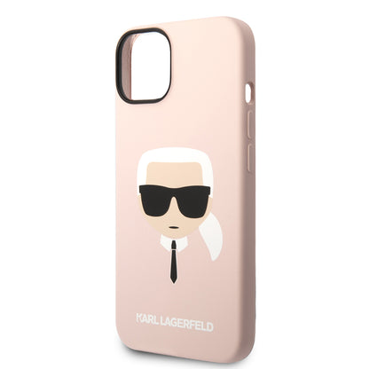Θήκη για Apple iPhone 14 Plus, Karl Lagerfeld, Silicone Karl's Head, Ροζ