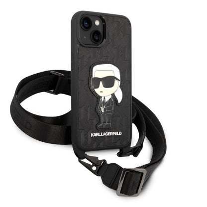 Θήκη για Apple iPhone 14 Plus, Karl Lagerfeld, Monogram Ikonik Karl, Λευκή
