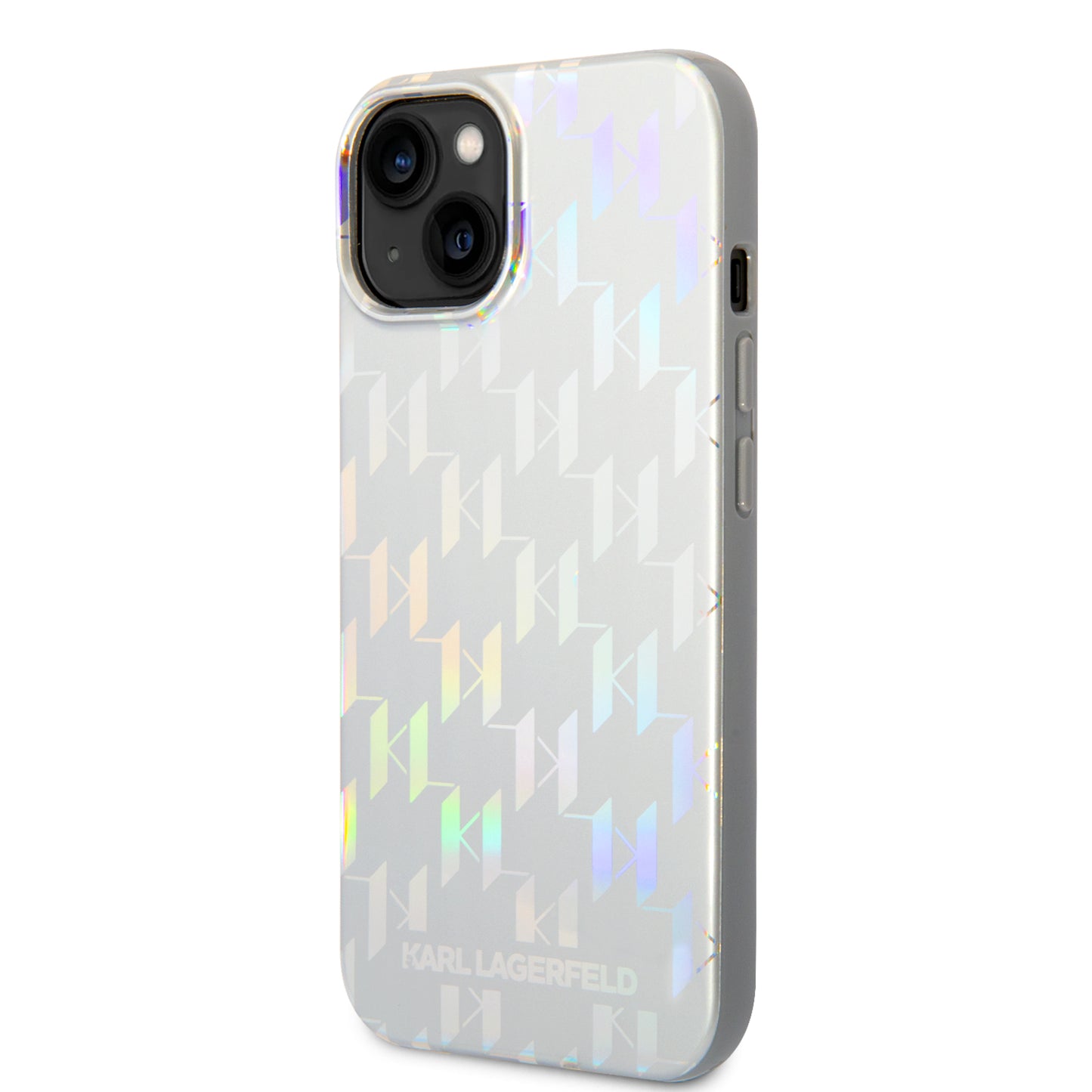 Θήκη για Apple iPhone 14 Plus, Karl Lagerfeld, Monogram Iridescent, Ασημί