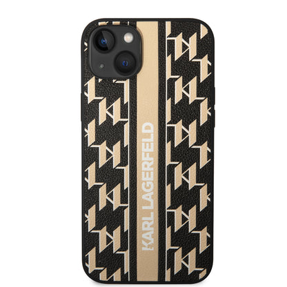 Θήκη για Apple iPhone 14 Plus, Karl Lagerfeld, Monogram Stripe, Καφέ