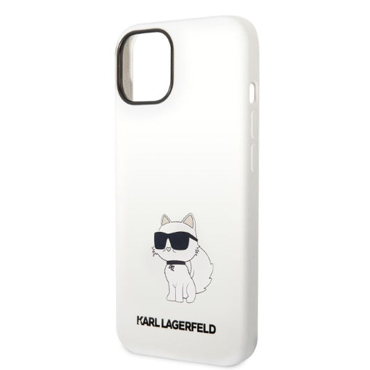 Θήκη για Apple iPhone 14 Plus, Karl Lagerfeld, Silicone Choupette, Λευκή